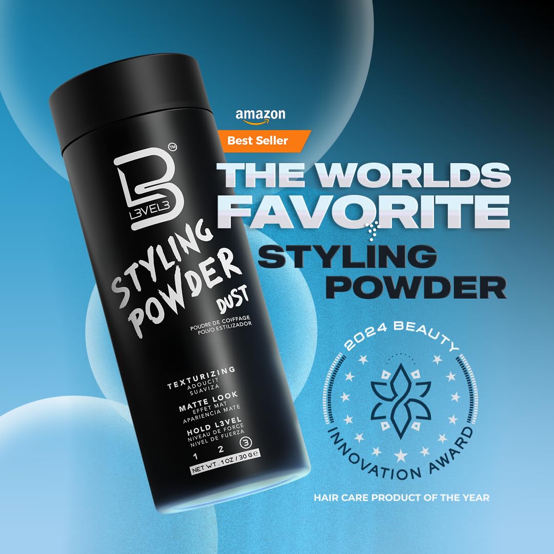 Level 3 Men's Styling Powder | Natural Look | Easy Application, No Grease