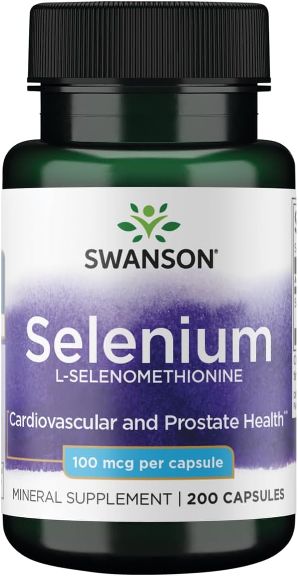 Swanson Selenium (L-Selenomethionine) 100 mcg 200 Capsules