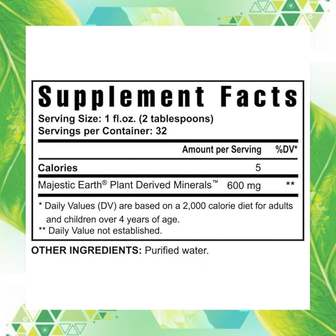 Youngevity Plant Derived Liquid Minerals - 77+ Natural Unaltered Trace Minerals - 19,000mg Plant Mineral Solids - Colloidal Form Humic Shale - (32 oz Pack of 6)