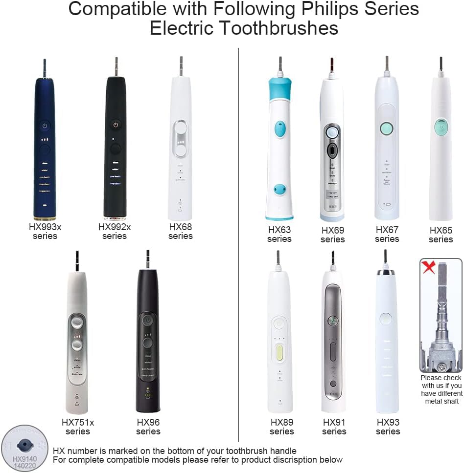 Upgraded Toothbrush Waterproof Shaft Rubber Seal Replacement Parts Compatible with Philips HX751v HX6810 HX9690 HX9957 HX6836 HX992B HX993W Series Electric Toothbrush