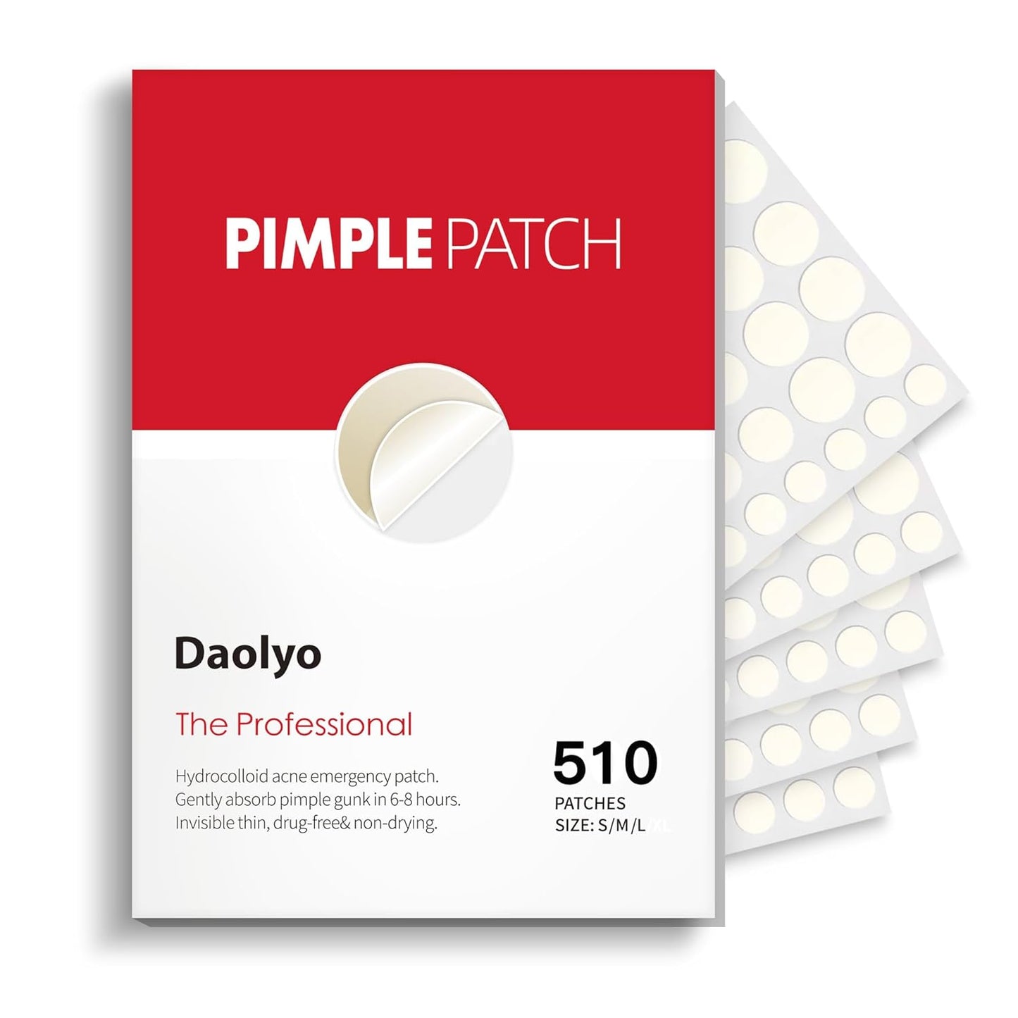 Large Hydrocolloid Acne Patches | 400 Count | Effective Zit Treatment