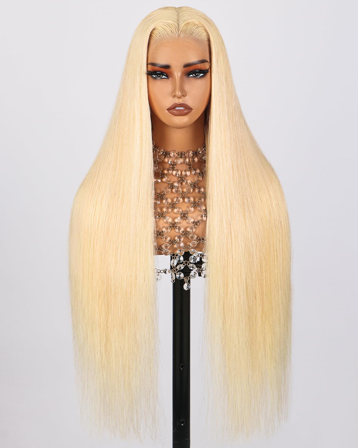 Arabella 613 Lace Front Wig Human Hair 13X4 Ready To Go Glueless Wig 12A Blonde Lace Front Wigs Human Hair 210% Density 613 Stra