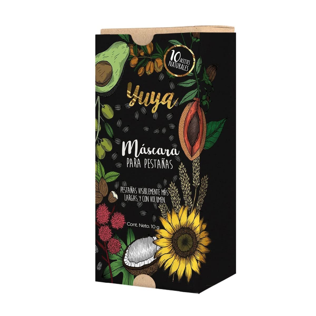 Yuya Cruelty-Free Makeup - Natural Oil Mascara For Long, Voluminous Lashes - Basic Must-Have For Any Makeup Routine!