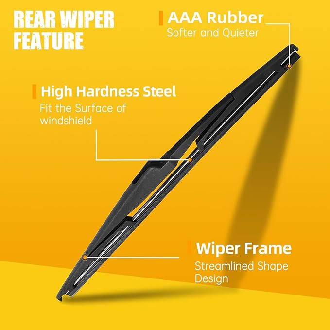 MIKKUPPA 26"+14"+13" Windshield Wiper Blades Replacement for 2013-2018 Hyundai Santa Fe, Front & Rear Wiper Blades Set, Durable Stable Quiet All Season (Pack of 3)