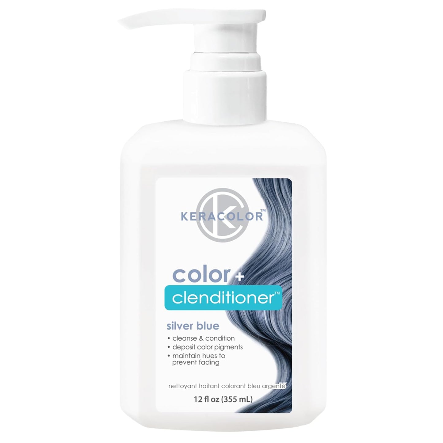 Keracolor 3-In-1 Color-Depositing Conditioner | Gently Cleanses & Conditions | 12 Fl Oz
