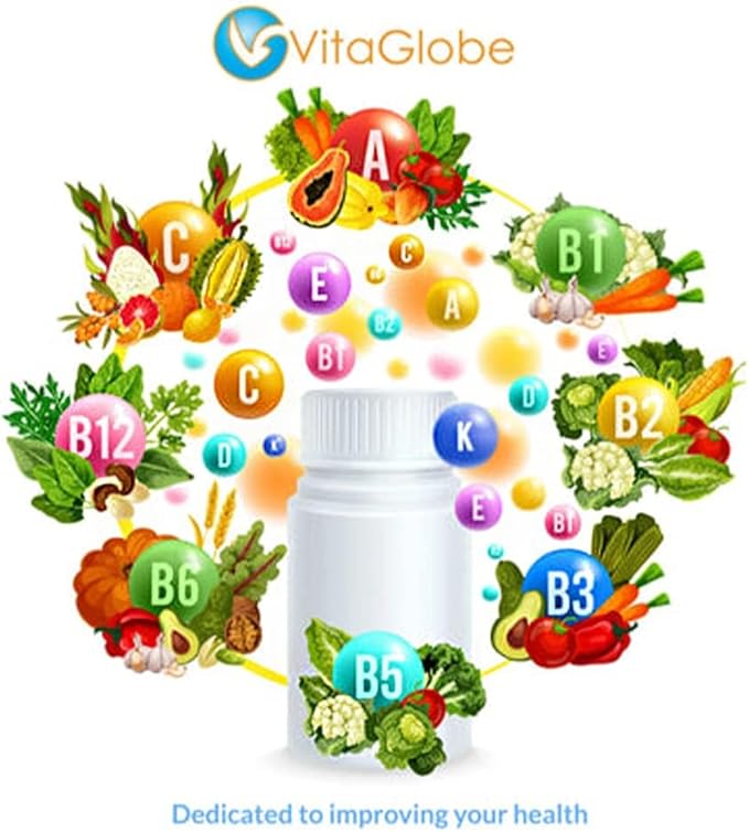 VitaGlobe 70mg of Elemental Magnesium Gummies - Support Healthy Bones, Muscles, Energy & Relaxation, 60 Count