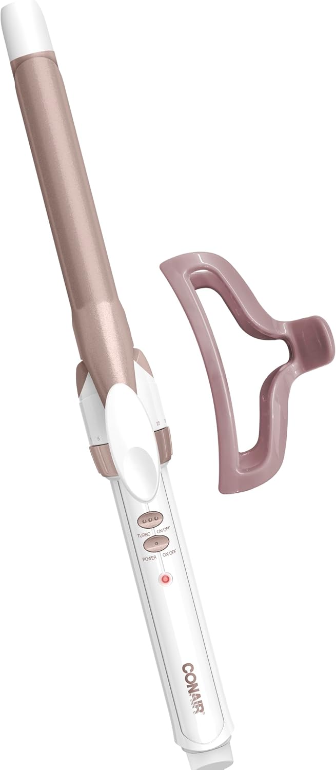 Conair Double Ceramic 1.5-Inch Curling Iron | Soft Waves for Medium/Long Hair