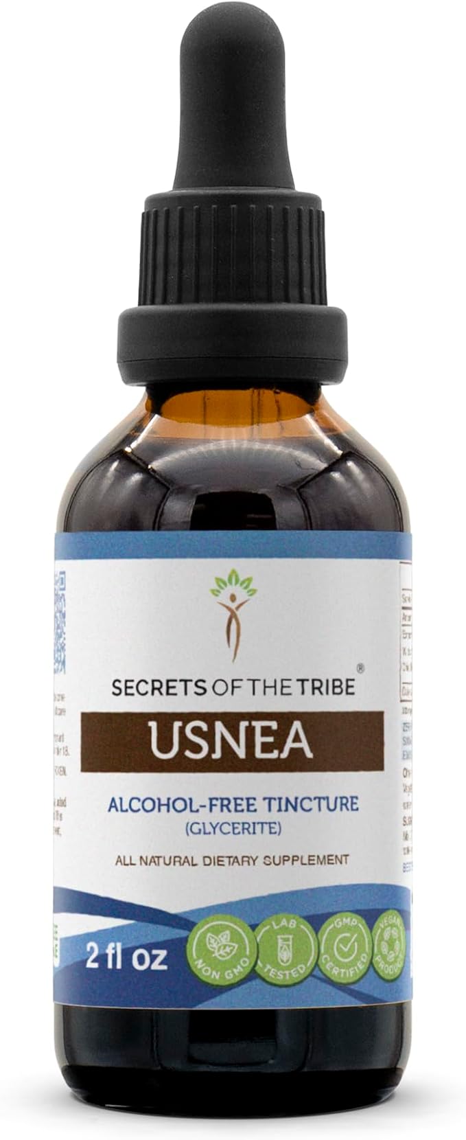 Secrets of the Tribe Usnea Tincture Alcohol-Free Extract, Usnea (Usnea spp.) Dried Lichen Tincture Supplement 2 oz