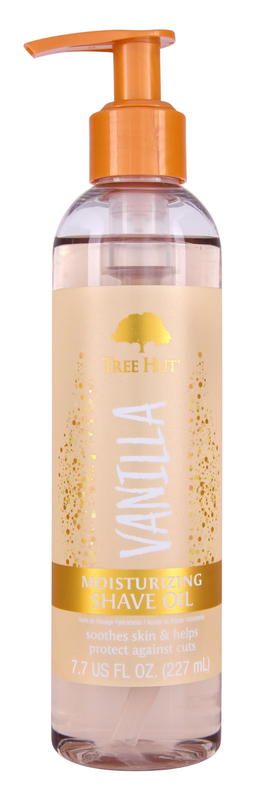 Tree Hut Vanilla Moisturizing & Hydrating Bare Shave Oil, 7.7 Fl Oz, Gel-To-Oil Formula, Ultra Hydrating Barrier For A Close, Sm