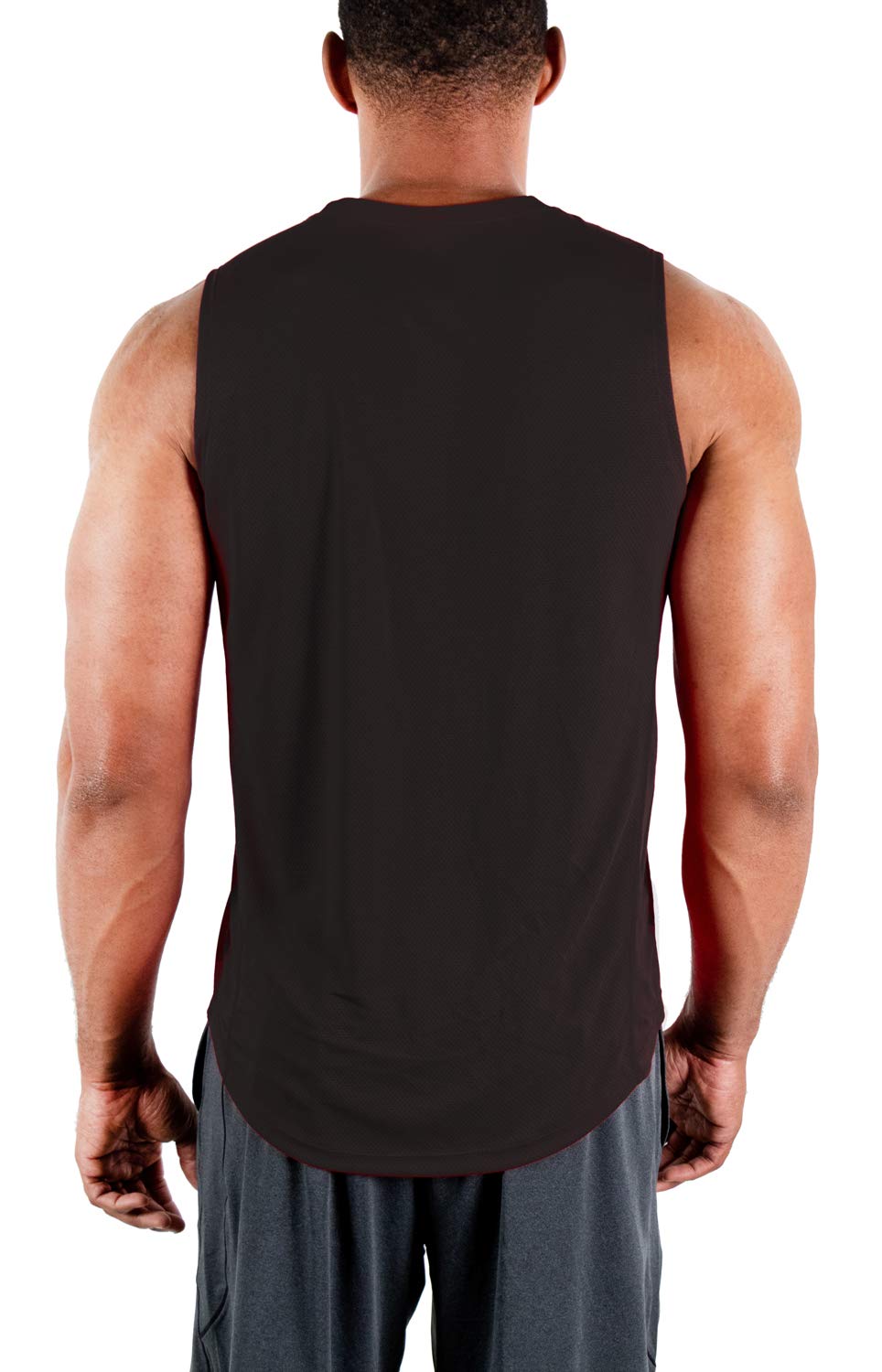 DEVOPS 3 Pack Men's Muscle Shirts Sleeveless Dry Fit Gym Workout Tank Top (Medium, Black/Navy/Gray)