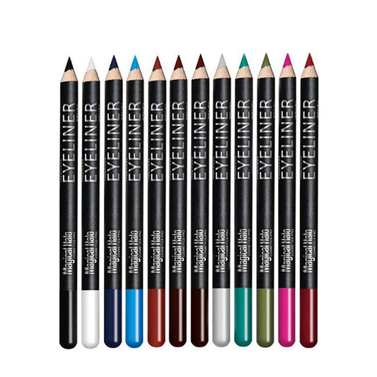 Eye Liner Pencil Set - 12 Assorted Colors Natural Matte Long Lasting Hypoallergenic Eyeliners Eye Makeup Soft Crayon Pencils (Bl