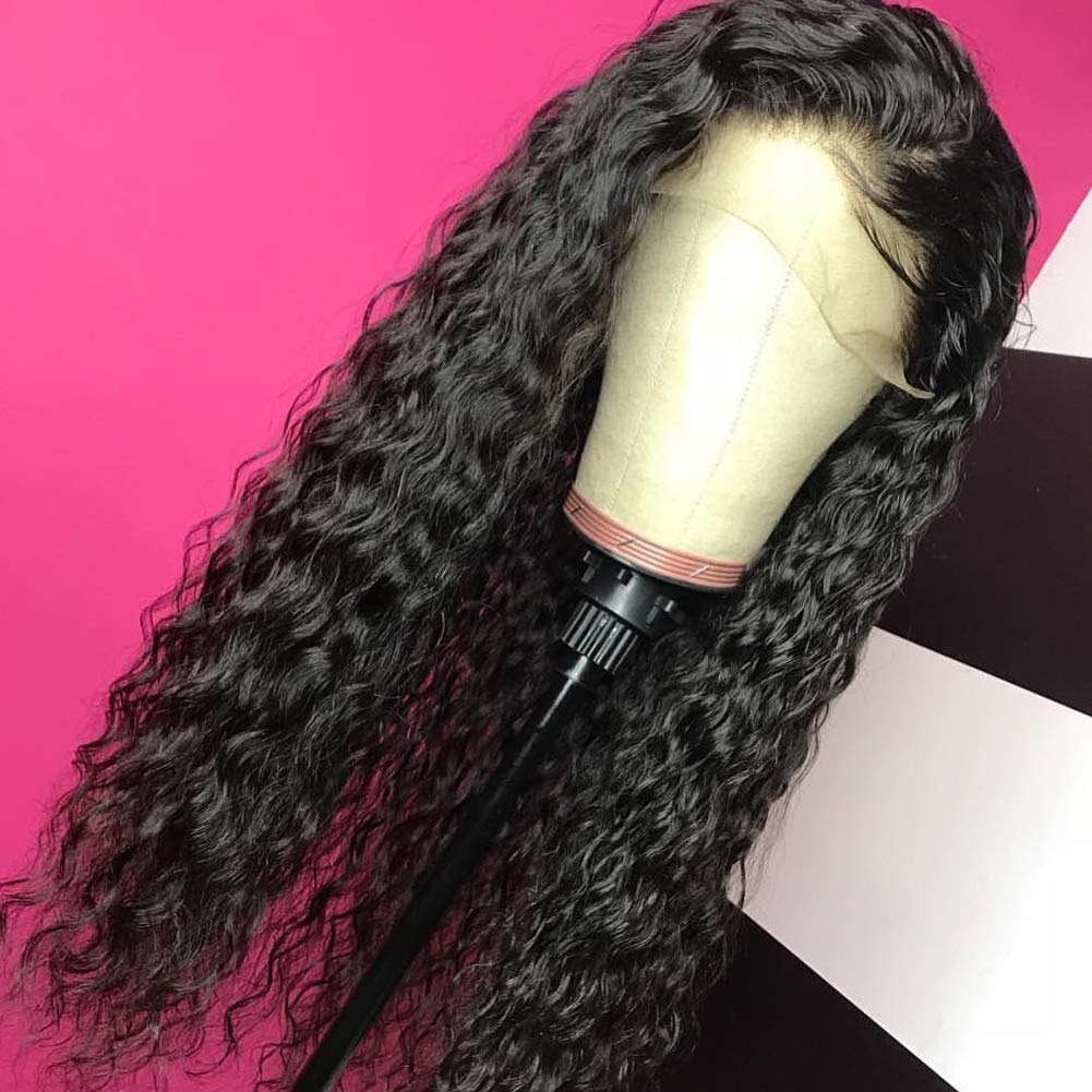 Giannay Glueless Lace Front Wigs For Black Women Long Curly Wigs With Baby Hair Natural Wave Synthetic Wig Heat Resistant Fiber