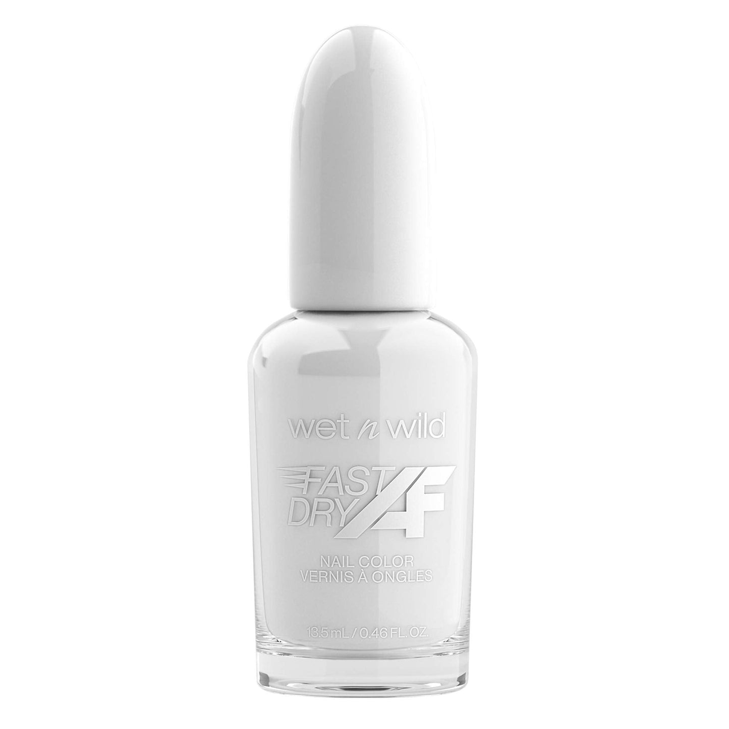 Wet N Wild Fast Dry Af Nail Polish Color, White Lovey Dove-Y | Quick Drying - 40 Seconds | Long Lasting - 5 Days, Shine