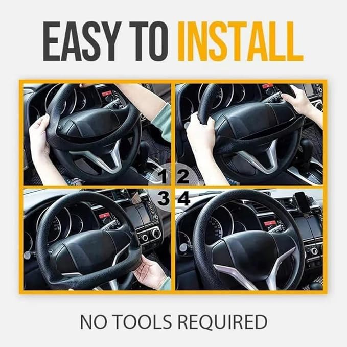 Silicone Steering Wheel Cover, Car Steering Wheel Cover, Anti-Slip Car Steering Wheel Protective Cover, Fit 12.6-16 Inch, for Car SUV Truck Van, for Women & Men (Coffee)