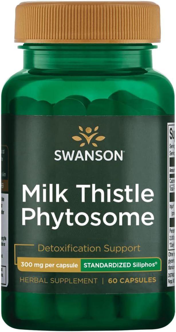 Swanson Siliphos Milk Thistle Phytosome 300 Milligrams 60 Capsules