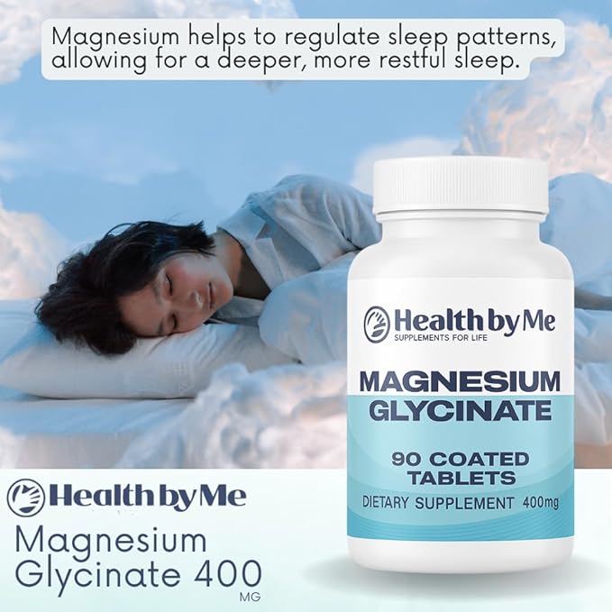 Magnesium Glycinate 400mg – High Absorption Magnesium Supplement for Muscle Relaxation & Sleep Support – 90 Gel Capsules, Organic Magnesium for Overall Wellness
