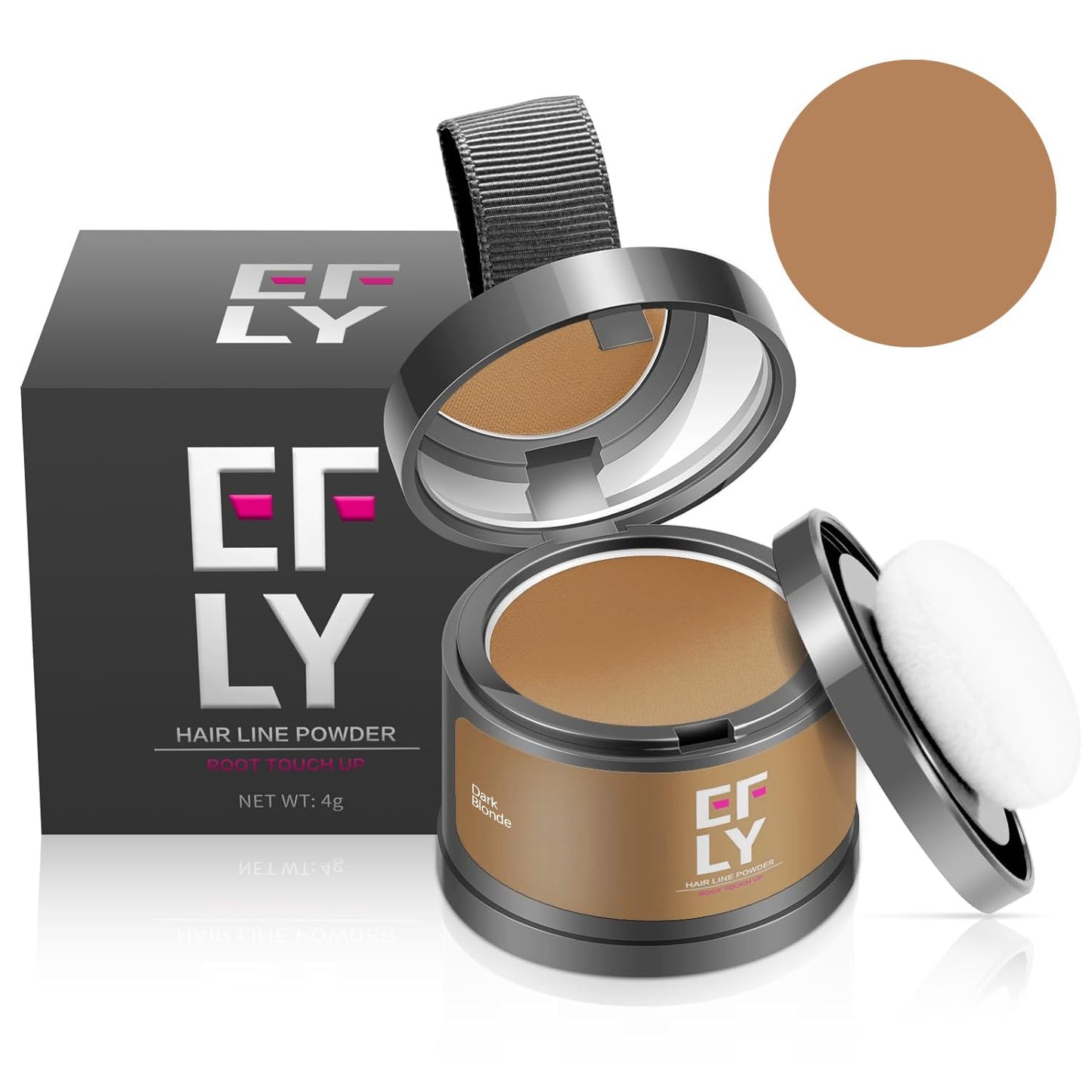 Root Touch Up Hair Color, Gray Hair Cover Up Hairline Powder Root Cover For Women Men Thinning Hair Eyebrows, Beard Line (Dark B