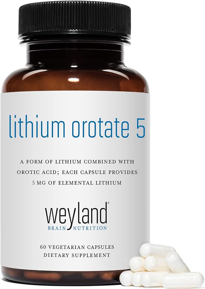 Lithium Orotate - 5mg of Elemental Lithium per Vegetarian Capsule