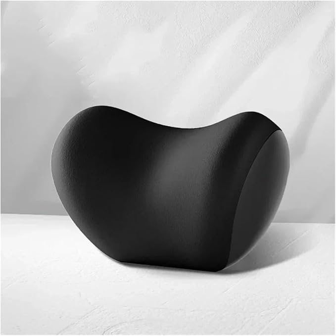 Memory Foam Car Neck Pillow & Waist Cushion - Soft fit for Seat Headrest & Lumbar Support for Comfort(Hb-Grey Waist 1PC)