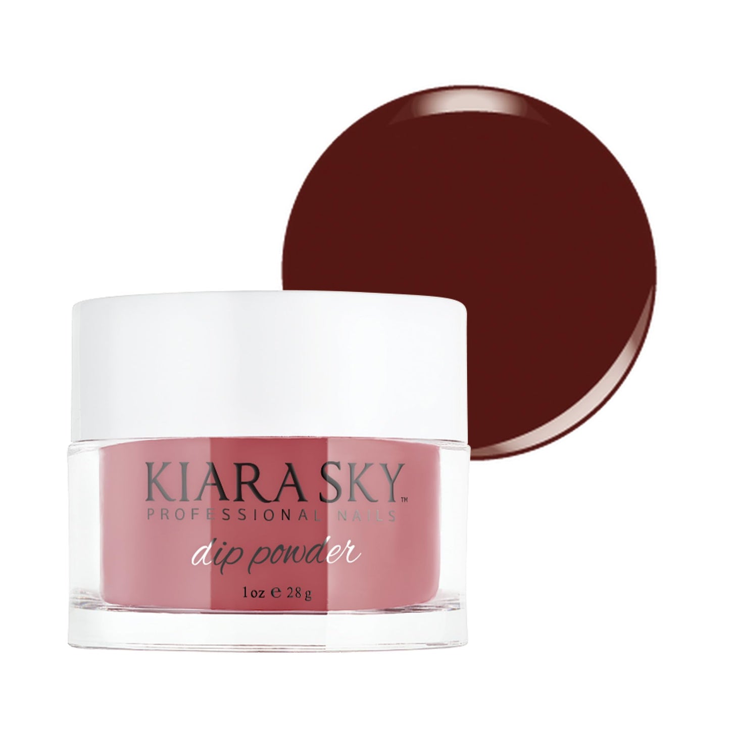Kiara Sky Long Lasting Nail Dip Powder Red Tones 1 Oz, Riyalistic Maroon