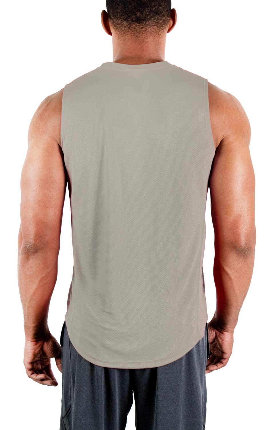 DEVOPS 3 Pack Men's Muscle Shirts Sleeveless Dry Fit Gym Workout Tank Top (Medium, Black/Navy/Gray)