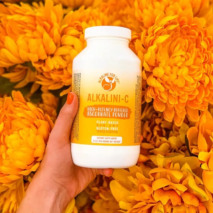 Alkalini-C Vitamin C Powder, Potent Natural L-Ascorbate VIT C Powder, Corn-Free Non-GMO VIT C, Buffered Vitamin C for Enhanced Absorption, 100% Pure Powder Form, Immune Support Supplement 8oz