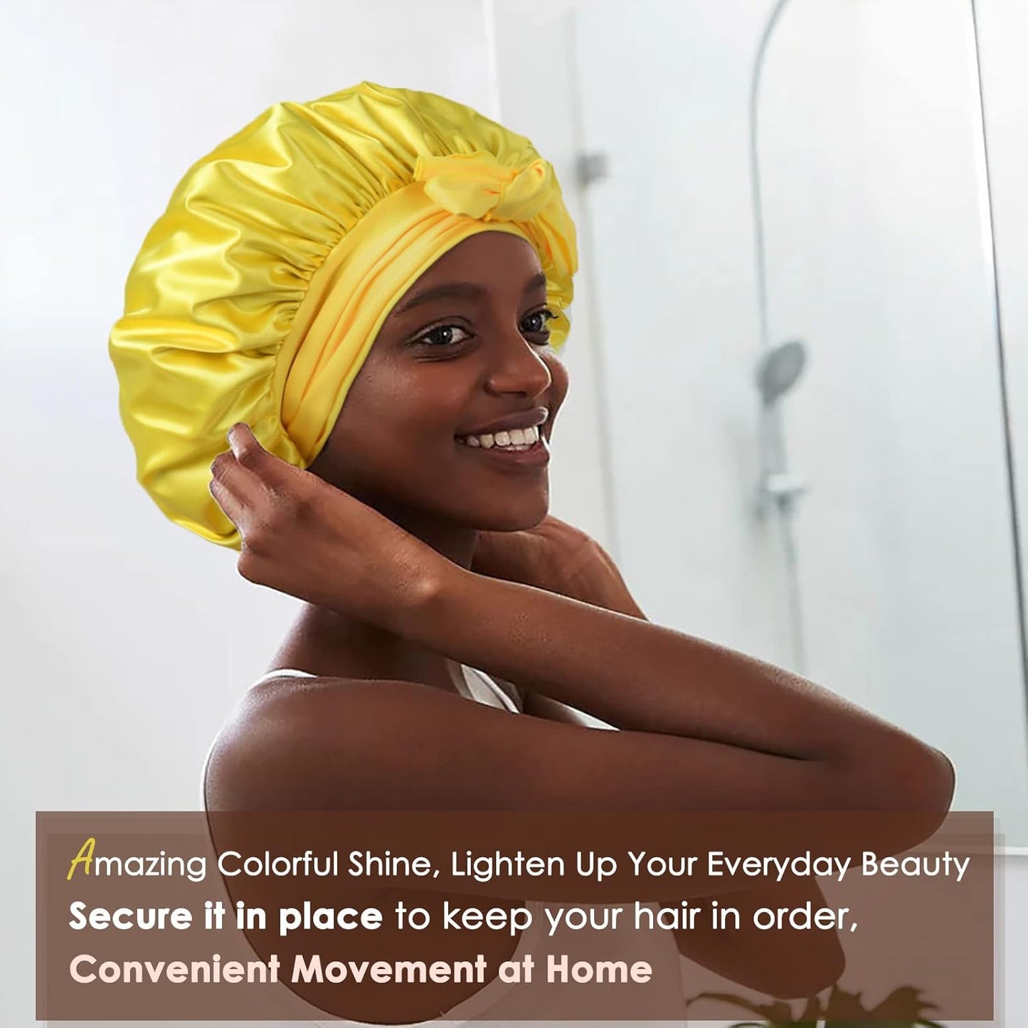 Silk Bonnet for Sleeping | Double Layer Satin Lined | Curly Hair - Sage