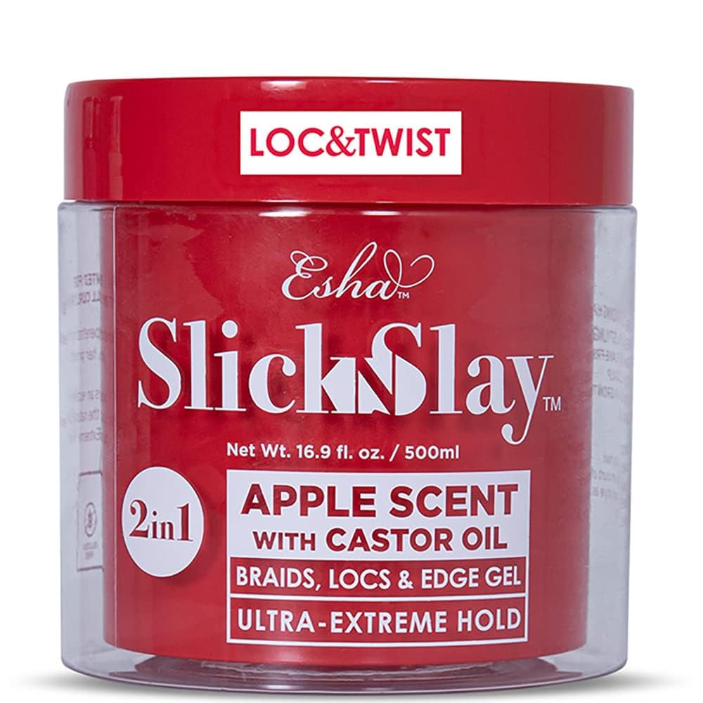 Esha Slick N Slay Braiding Gel - 3-In-1 Ultra Extreme Hold Hydrating Conditioning Shining Gel For Hair - Fast Dry Locking Gel Fo