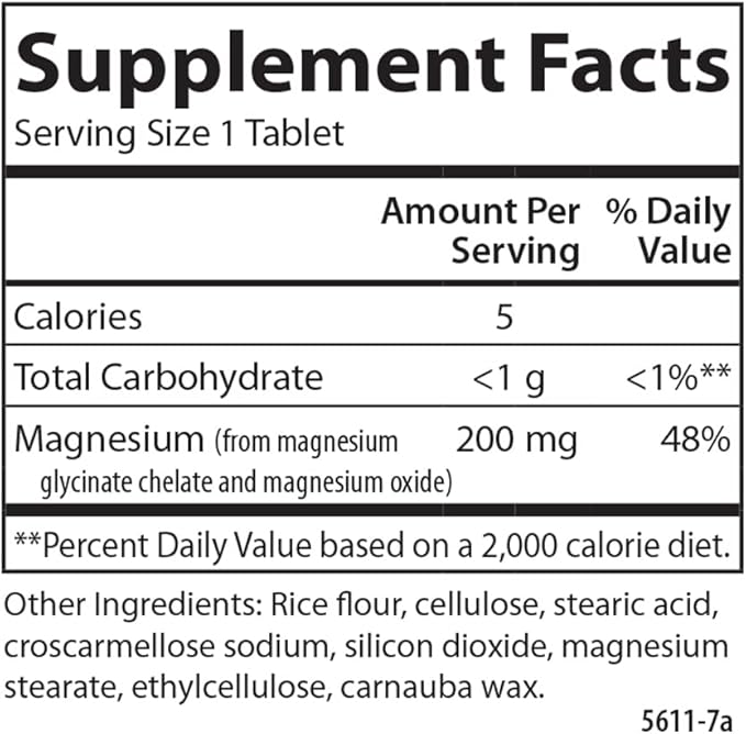 Carlson - Chelated Magnesium, 200 mg - Superior Absorption, Heart & Muscle Function, Bone Support, 90 tablets