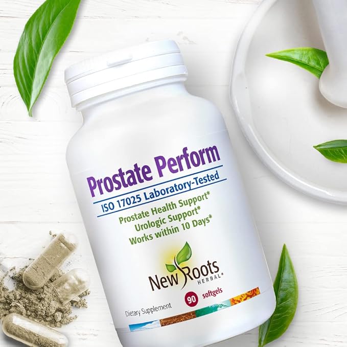 New Roots | Prostate Supplement with Super Blend of 16 Powerful Herbals: Saw Palmetto, Plant Sterols, Rye Flower, Borage Oil, Cranberry, Olive Oil, Selenium, and More (30 Softgels) - Urinary Health