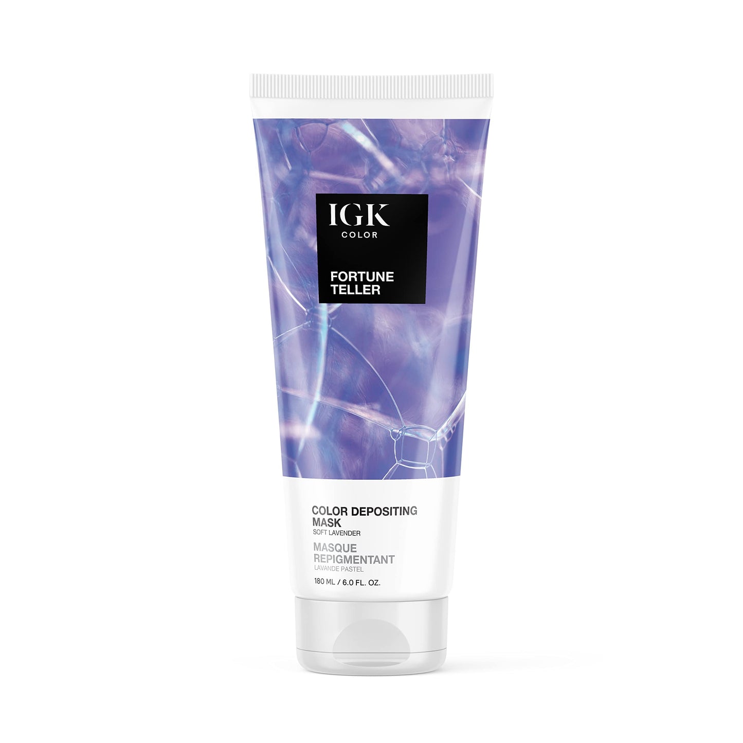 Igk Color Depositing Mask Fortune Teller - Soft Lavender | Conditioning + Hydrate + Shine | Vegan + Cruelty Free | 6 Oz