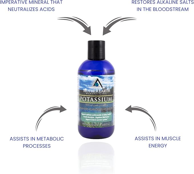 Mother Earth Minerals - Angstrom Minerals, Potassium, 8 Ounce