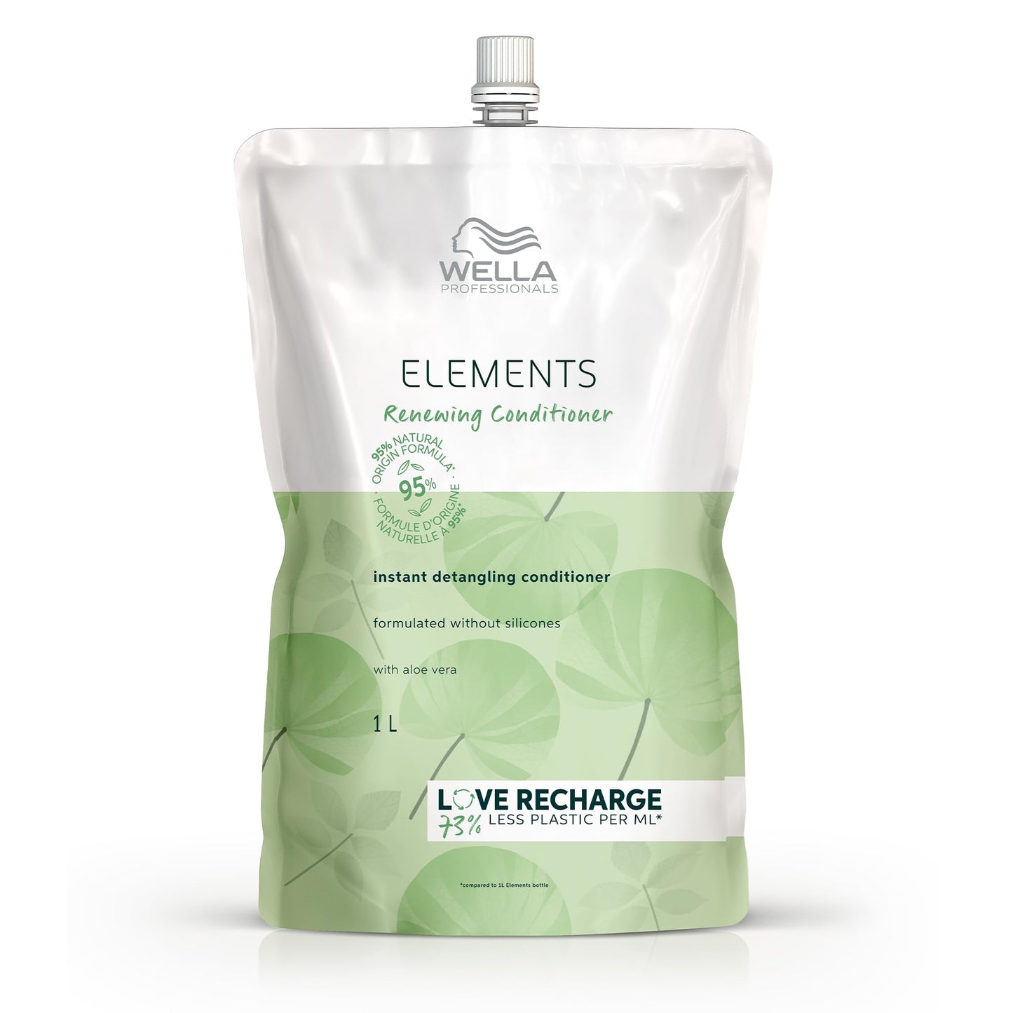 Wella Professionals Elements Gentle Renewing Conditioner, Gentle, Silicone Free, Instant Detangling Conditioner, 1 Liter Pouch