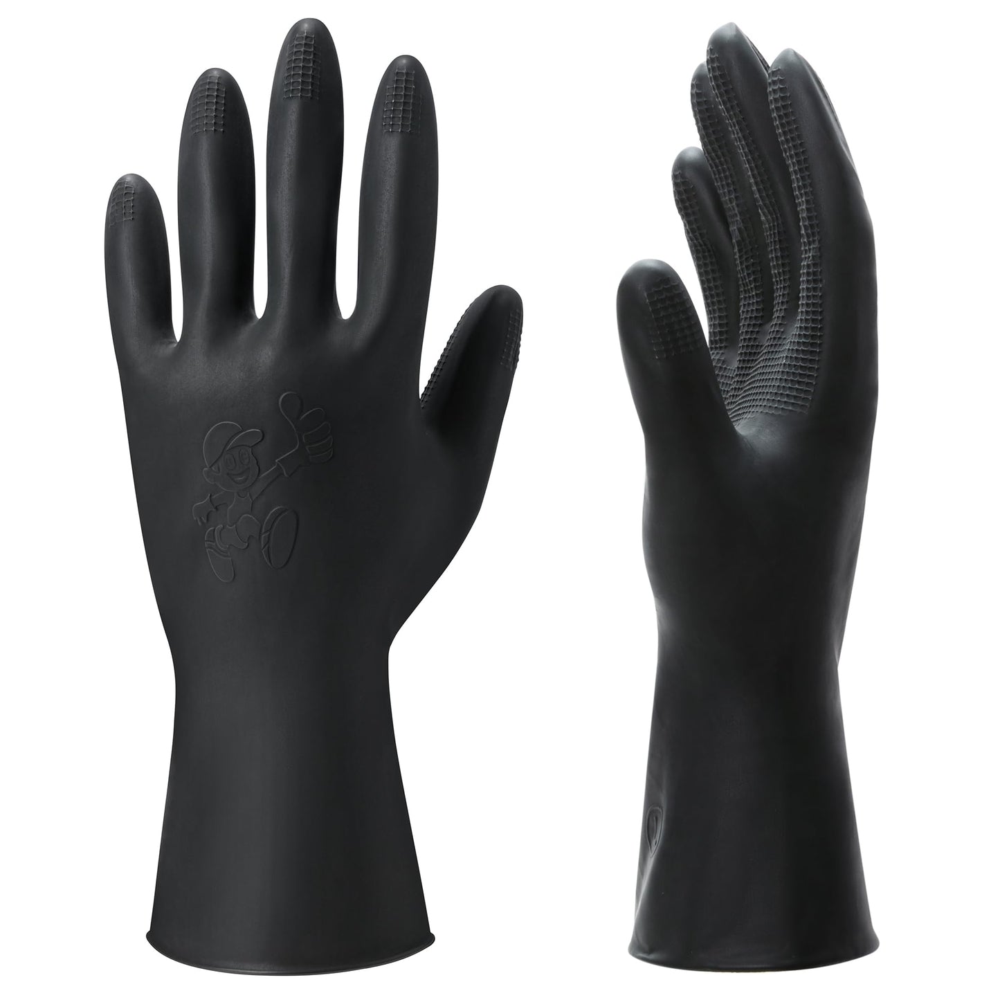 Thxtoms 3 Pairs Hair Dye Gloves, Reusable Professional Hair Color Rubber Gloves For Home And Salon Black,Medium