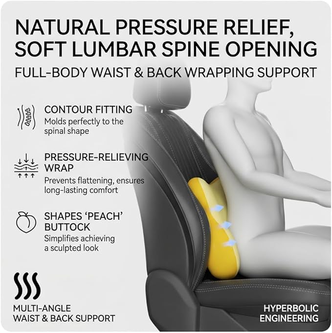 Car Headrest Pillow & Lumbar for Audi A4 B8 Sedan 2007 2008 2009 2010 2011 2012 2013 2014 2015, Car Seat Neck Pillow Back Support, Breathable All-Season Automotive Seat Cushions, 2PCS