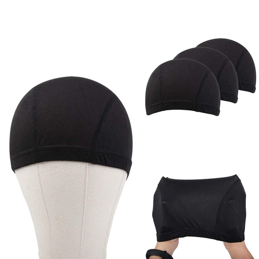 Zqian Beauty Dome Caps For Wigs 6 Pcs Stretch Black Dome Caps For Women Men Large Mesh Dome Caps For Wigs Dome Cap (6 Pcs, Black