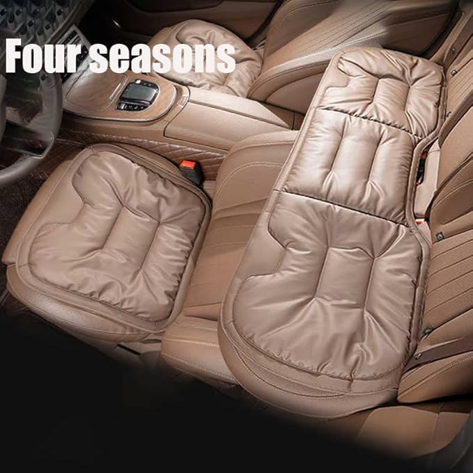 2026 New Skin-Friendly & Dirt-Repellent Leather Seat Cushions, Ergonomic Memory Foam Lumbar Support, Non-Slip Breathable Cover, Removable Washable, Ideal for Drivers & Office Long Sitting (yellow)