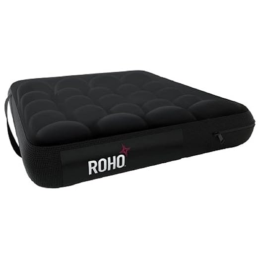 ROHO MOSAIC Cushion, Standard, Inflatable Seat Cushion for Office Chair, Wheelchair, Cars, Home Living, & Back Ache Support, Adjustable Cushion with Stretchable Cover & Non-Skid Bottom, 16" x 16"
