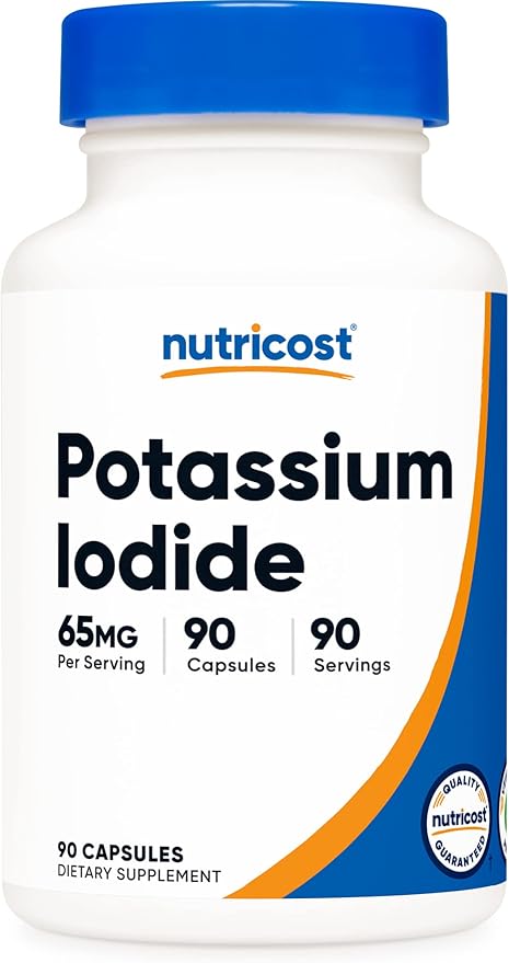 Nutricost Potassium Iodide (KI), 90 Capsules, 65mg Potassium Iodide Per Serving, Vegetarian, Non-GMO & Gluten Free