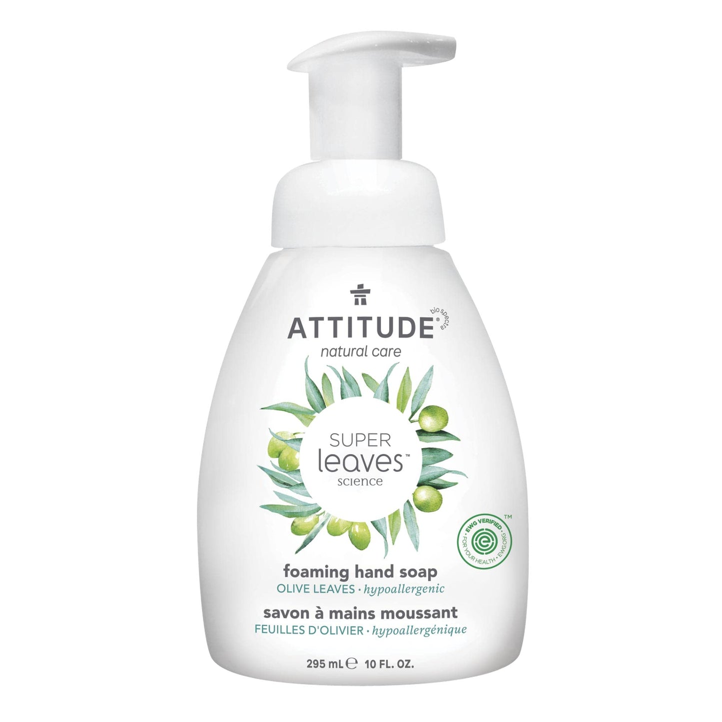 Attitude Foaming Hand Soap, Ewg Verified, Plant And Mineral-Based Ingredients, Vegan And Cruelty-Free Personal Care Products, Ol