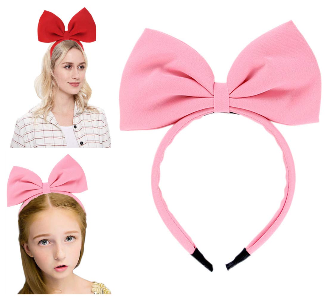 Mxxgmyj Women Big Bows Headbands Bow Headband Hairbands For Women Girls Bow Hair Hoop Birthday Halloween Christmas Party Costume