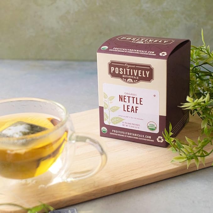 Organic Positively Botanicals Company, Nettle Leaf Herbal Tea Bags, 20 Count
