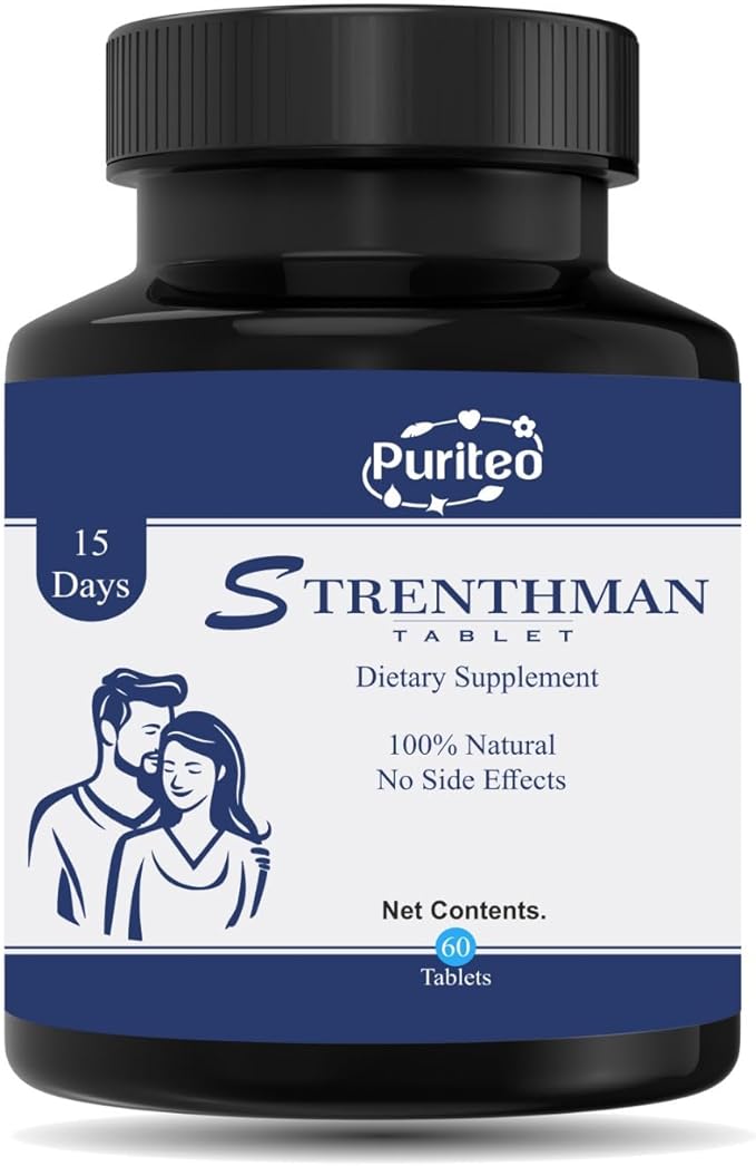 Strenthman Tablet | 100% Vegetarian Formulation | 100% Natural | No Side Effect (60, Tablets, Pack-1)