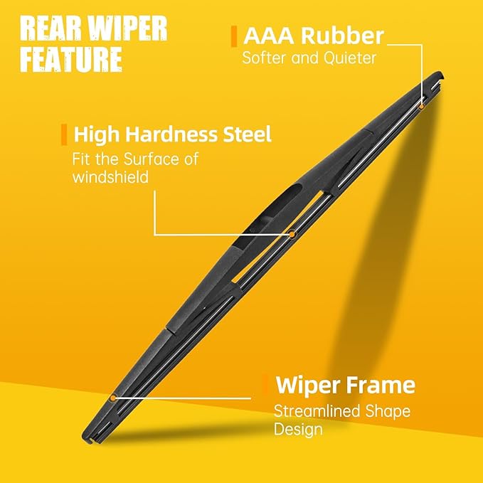 MIKKUPPA 26"+17"+14" Windshield Wiper Blades Replacement for 2015-2019 Subaru Outback, Front & Rear Wiper Blades Set, Durable Stable Quiet All Season (Pack of 3)