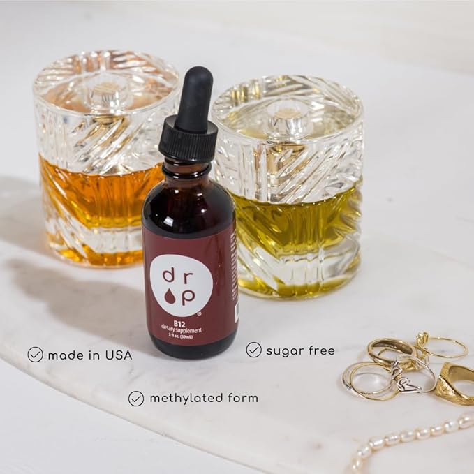 Drop Supplements Elderberry Drops, Vitamin B12 Drops and Vitamin D3+K2 Drops Bundle