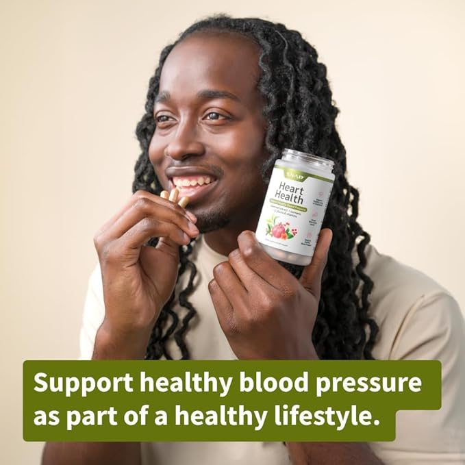Snap Supplements Heart Health Supplements and Blood Circulation Supplements, 180 Capsules