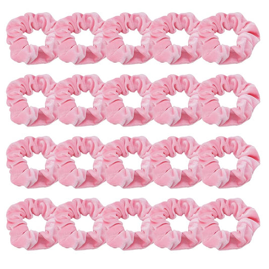 20 Pcs Pink Scrunchies, Didder Velvet Scrunchies, Scrunchies For Hair Velvet Hair Scrunchies, Soft Elastics Bobbles Ropes Scrunc