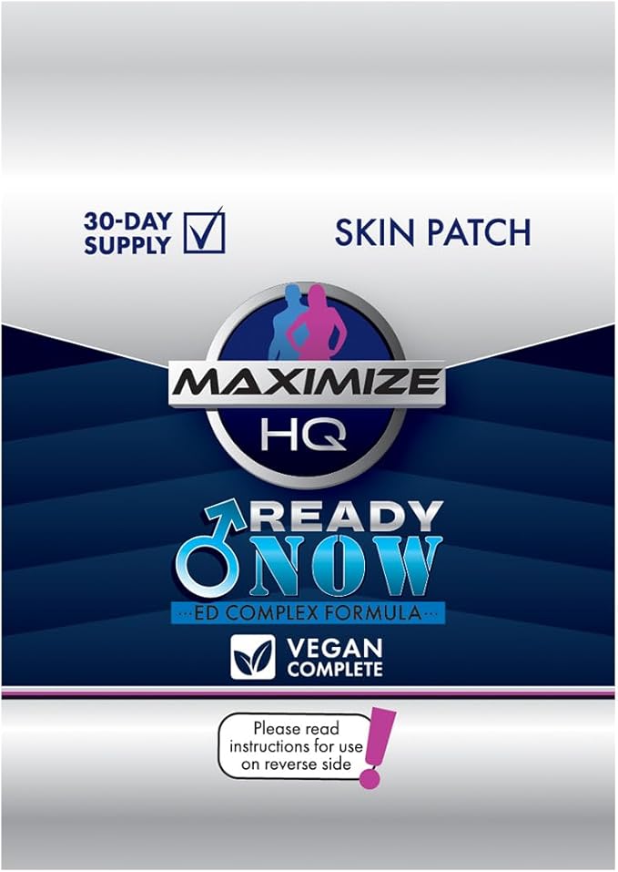 MAXIMIZE HQ Ready Now Patches - 8 Hour Time-Release - Gluten Free - Vegan