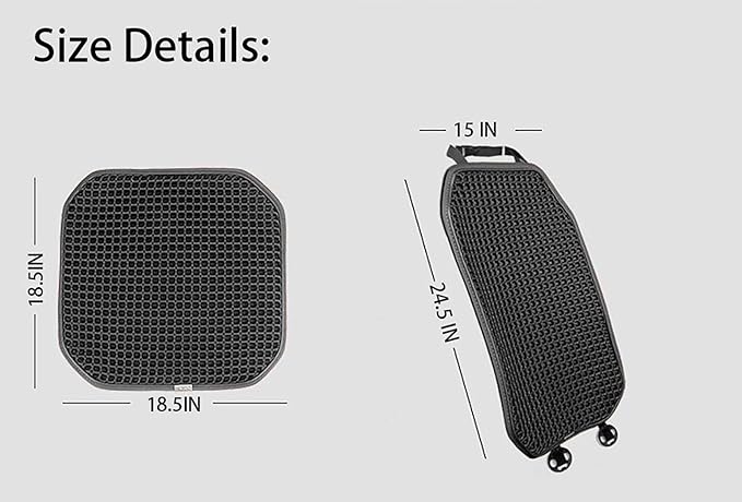 New Summer Vented Cooling Air Mesh Seat Cushion Pad for Car,Universal Ventilated Breathable Seat Cover Fits Car SUV Truck Van Pickup of Driving Seat for Men Women (Black-BackCushion-1PCS)