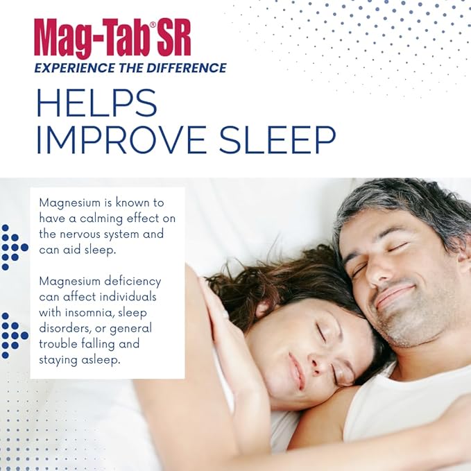 Extended Release Magnesium Lactate Delivery for 10x Better Absorption-Mag-Tab SR (Sustained Release) 100 Count-Supports Sleep, Muscle Cramps, Magnesium Deficiency Health Issue